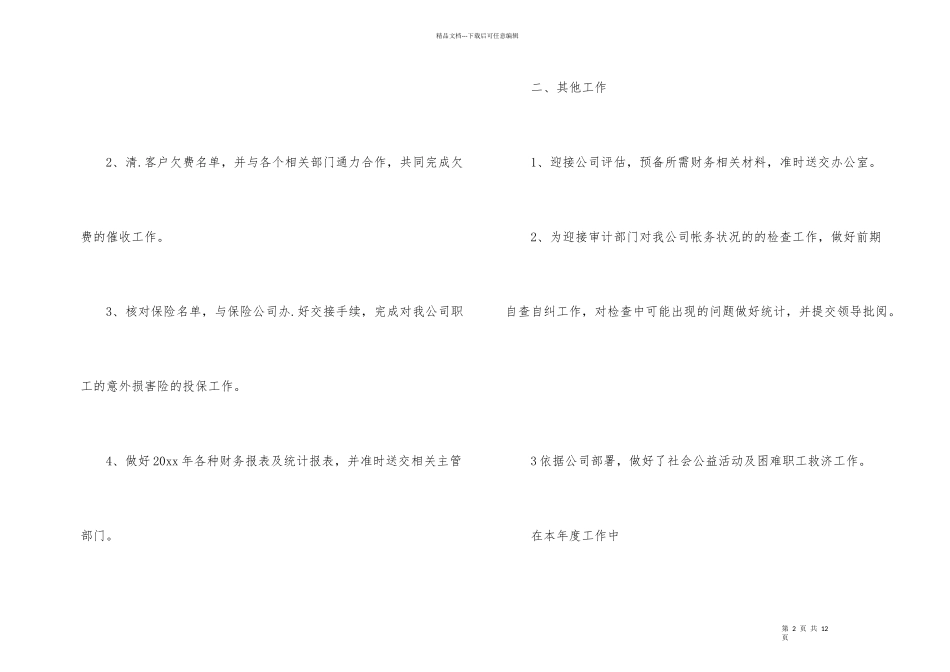 有关出纳个人工作总结集合五篇_第2页