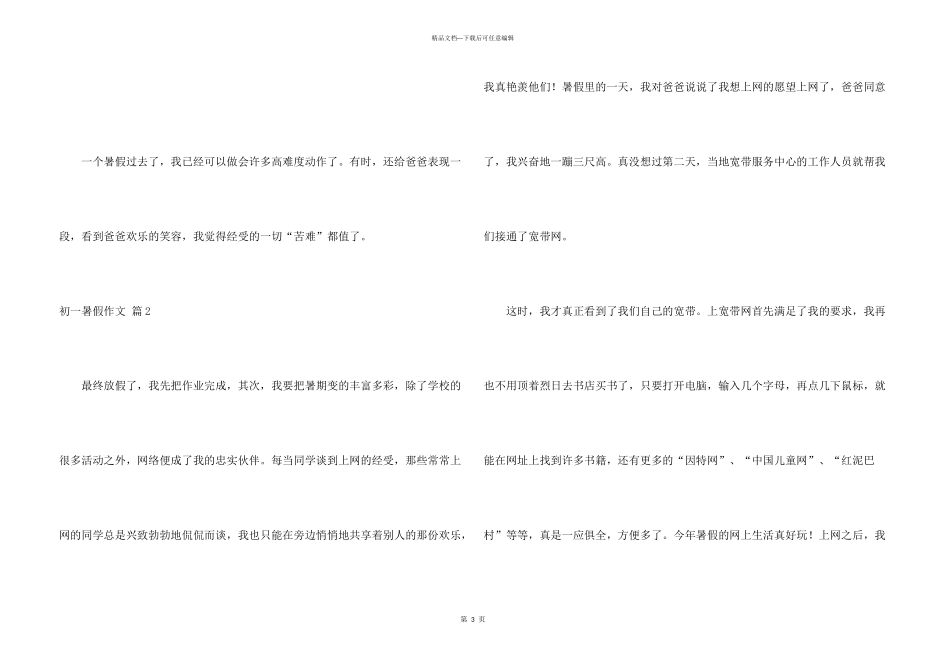 有关初一暑假八篇_第3页