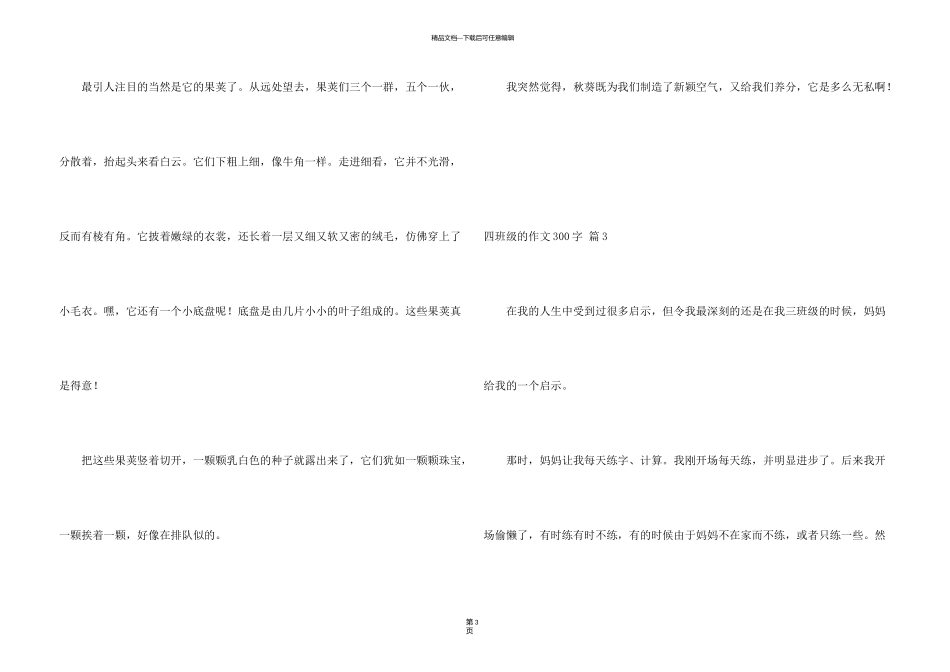 有关四年级的300字三篇_第3页