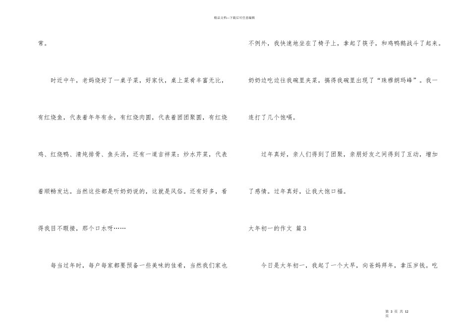 有关大年初一的集锦9篇_第3页