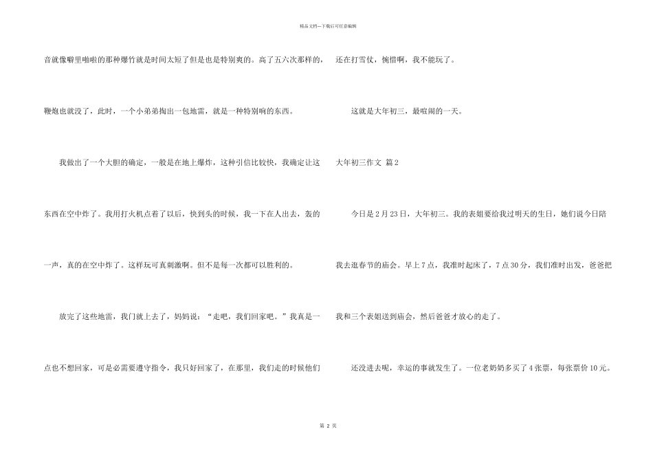 有关大年初三集合6篇_第2页