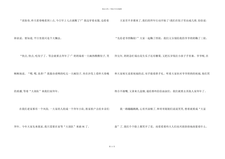 有关大年初一的合集九篇_第3页