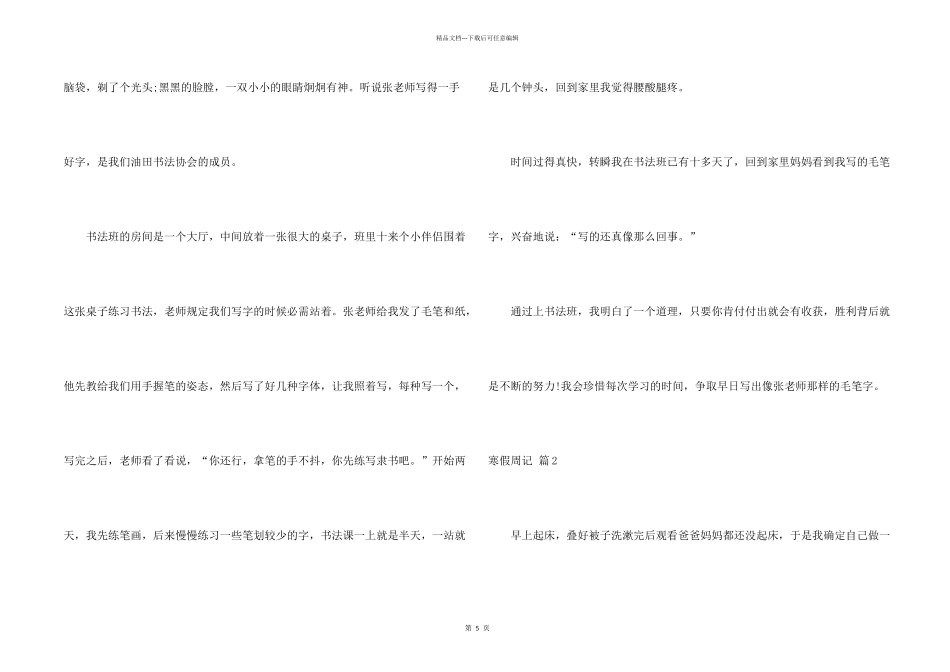 有关寒假周记集合5篇_第2页