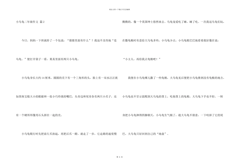 有关小乌龟二年级汇总6篇_第2页