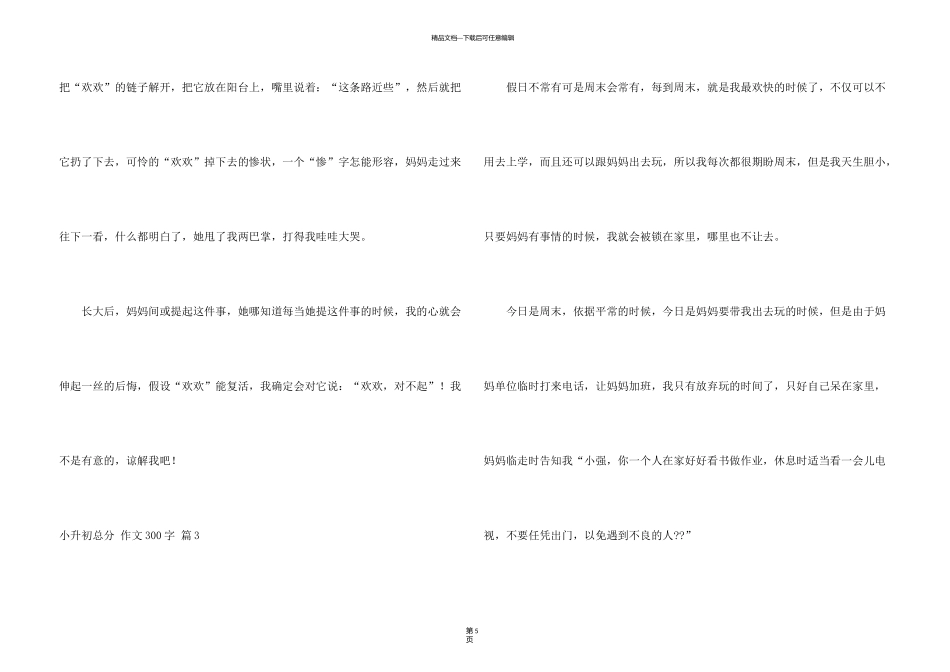 有关小升初满分300字4篇_第3页