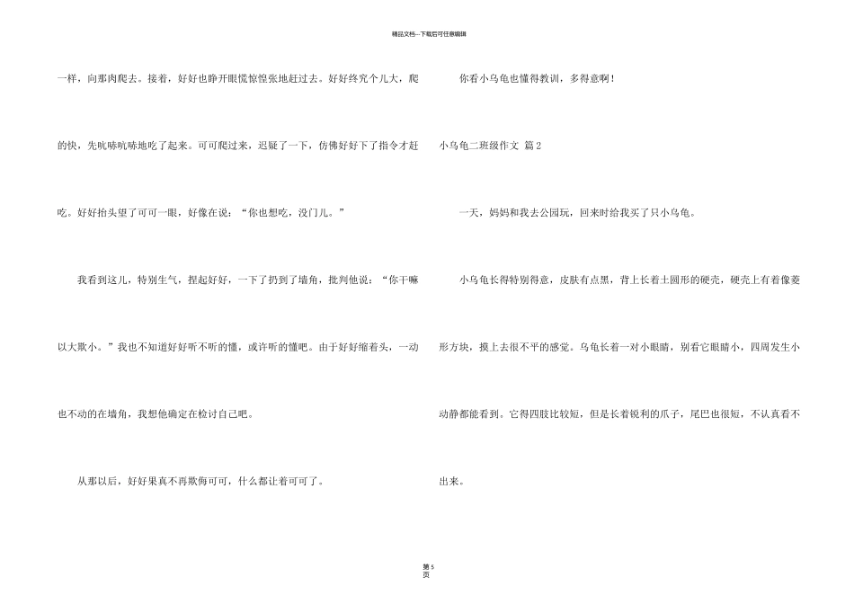 有关小乌龟二年级汇编六篇_第2页