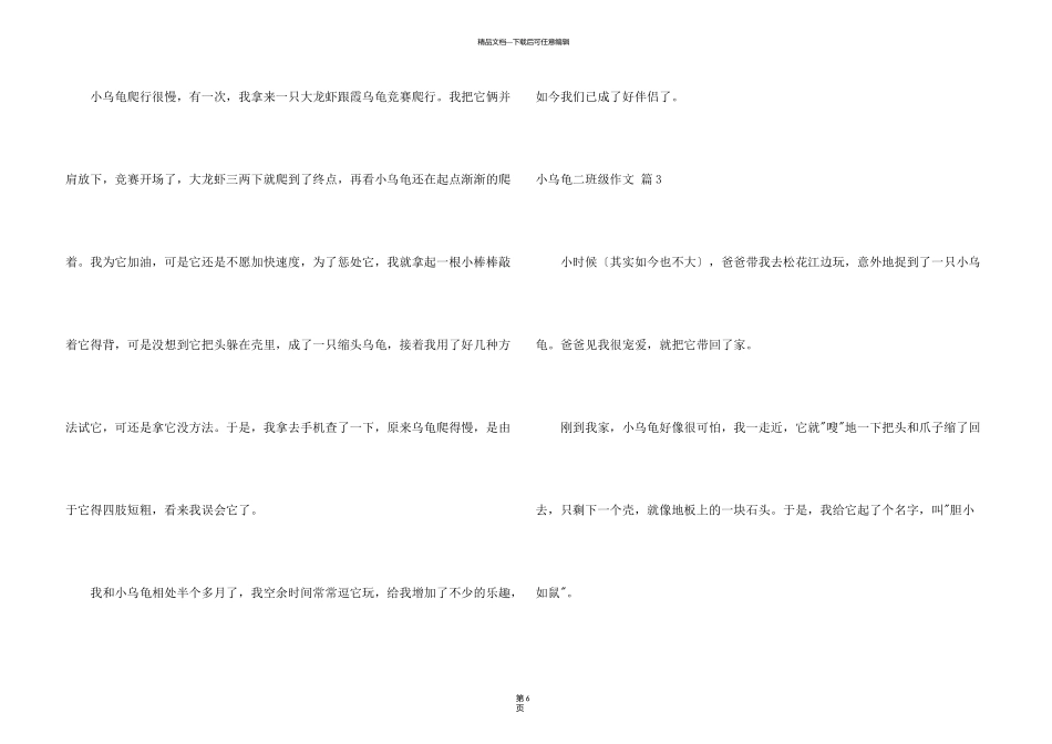 有关小乌龟二年级汇编六篇_第3页
