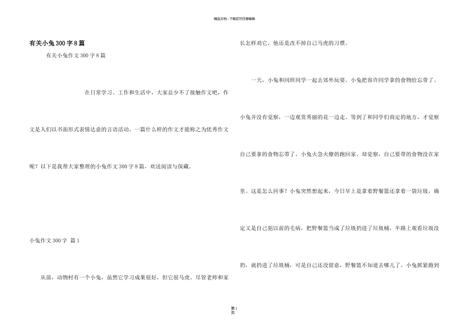 有关小兔300字8篇_第1页