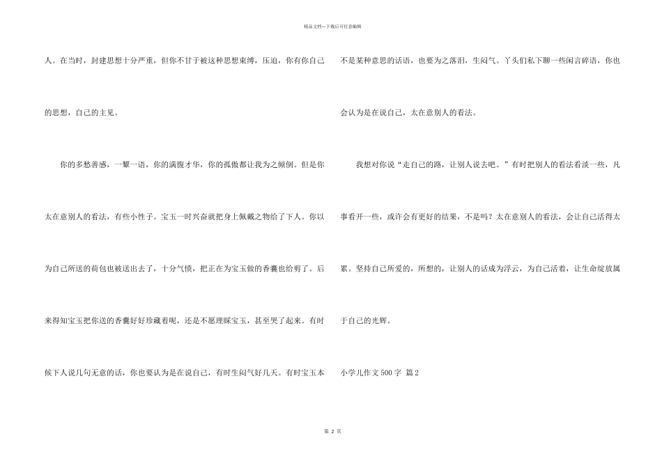 有关小学儿500字合集五篇_第2页
