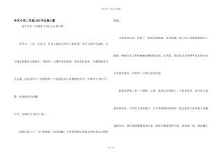 有关小学二年级300字合集5篇