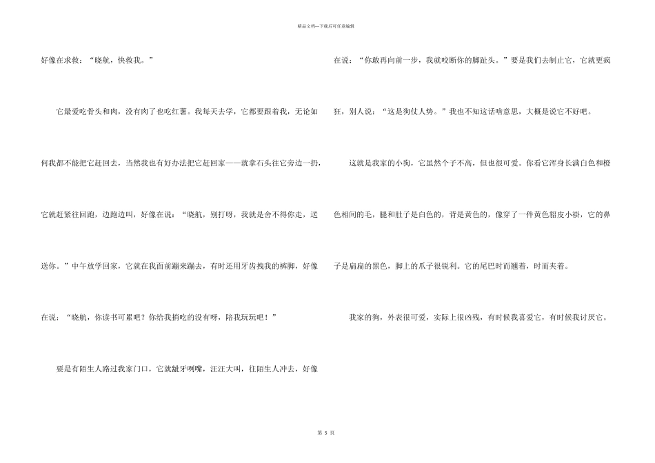 有关小狗的一篇_第3页