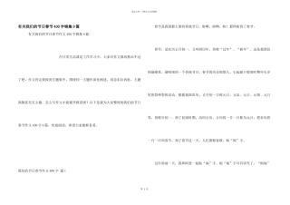 有关我们的节日春节400字锦集9篇