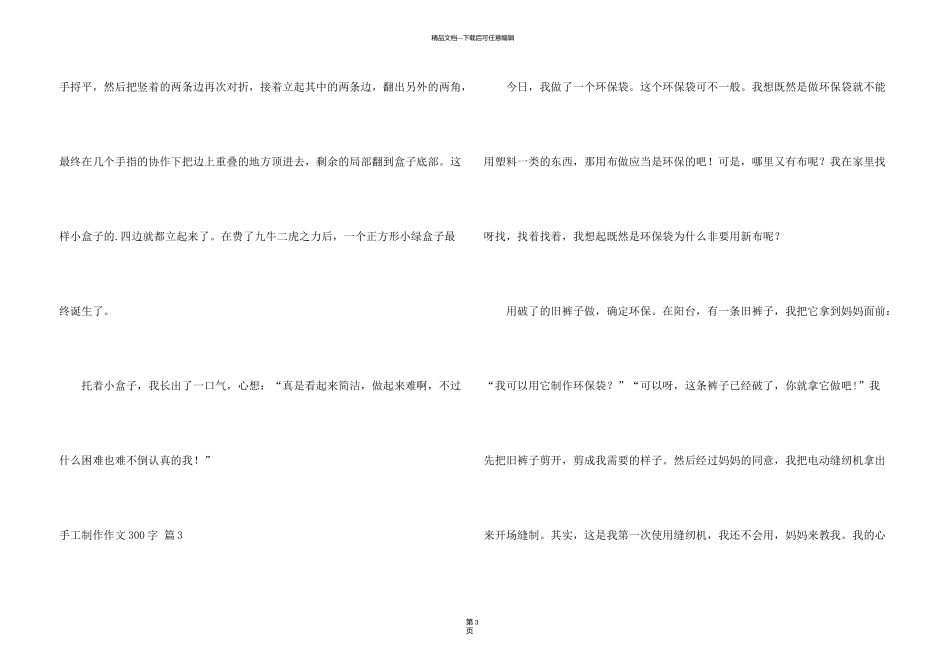 有关手工制作300字汇编9篇_第3页