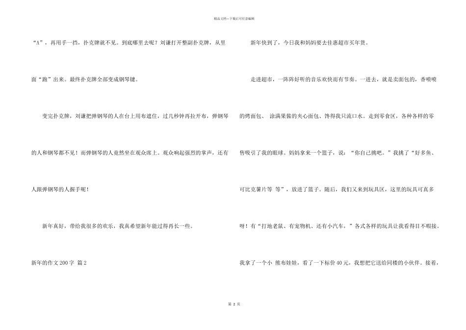 有关新年的200字汇编7篇_第2页