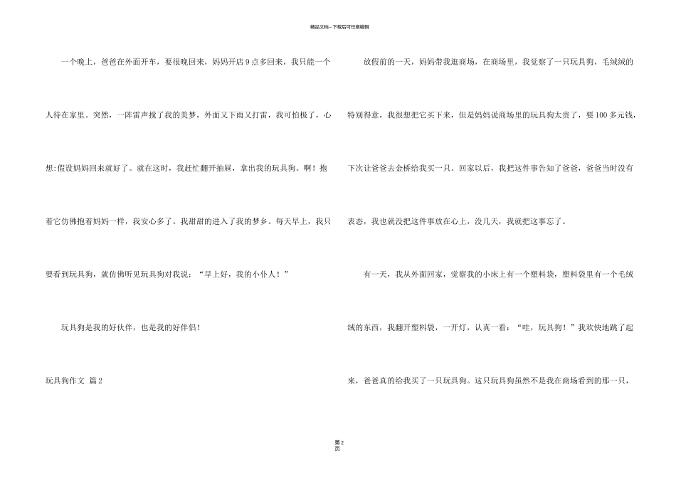 有关玩具狗4篇_第2页