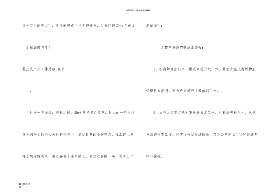 有关营业员个人工作总结合集五篇_第3页