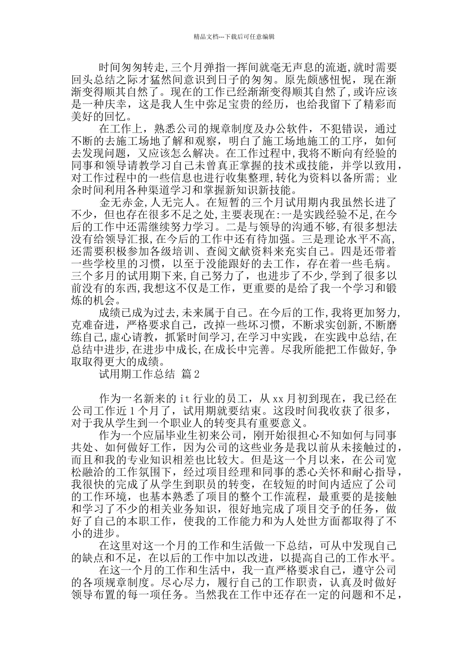 有关试用期工作总结范本汇总10篇文档_第2页