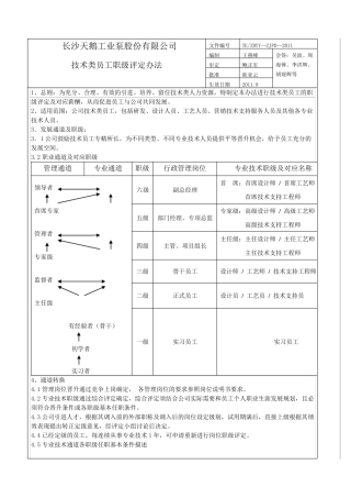 技术类员工职级评定办法