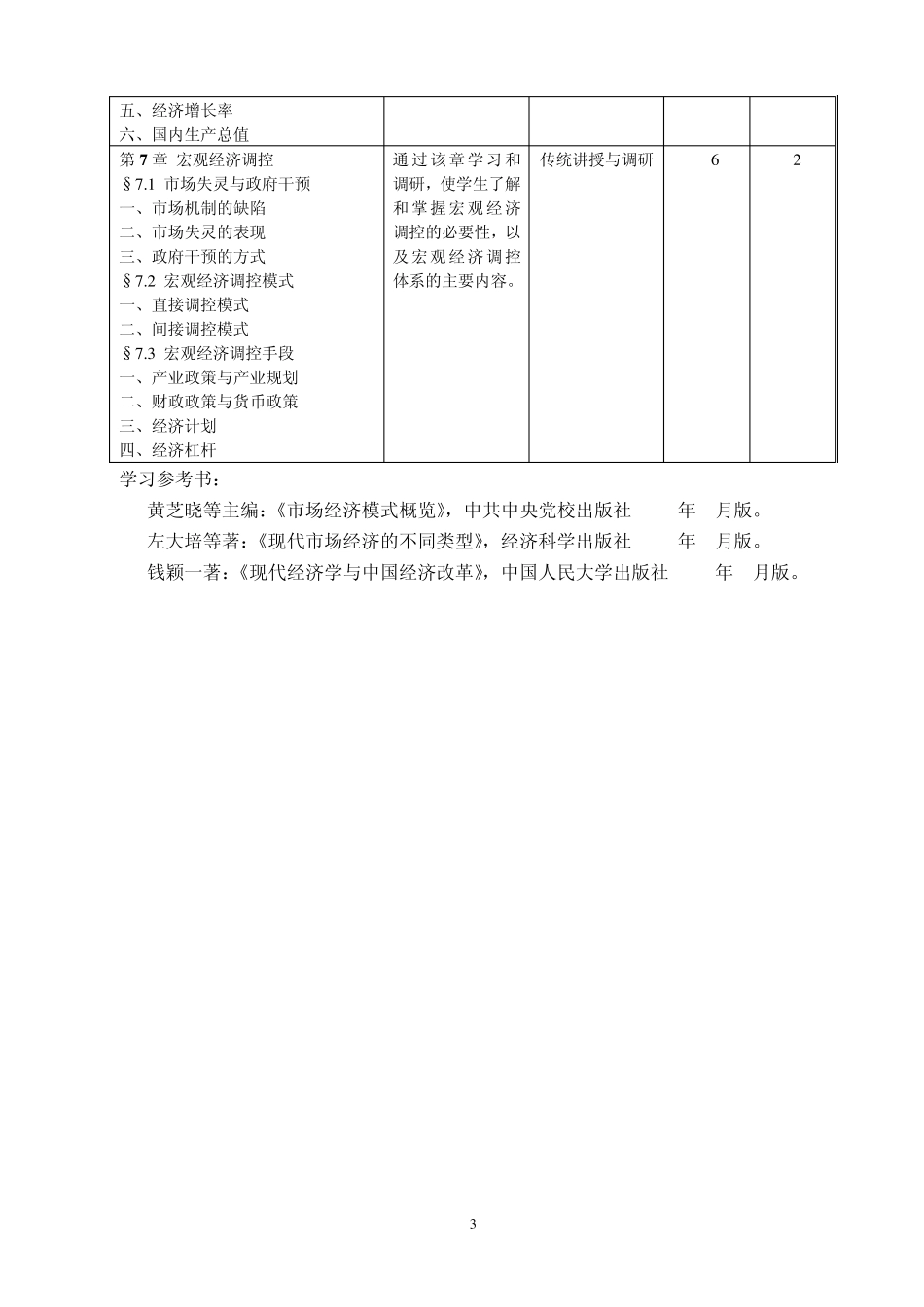 技术经济及管理教学大纲_第3页