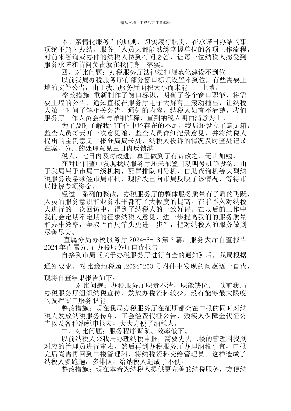 服务大厅自查报告_第2页