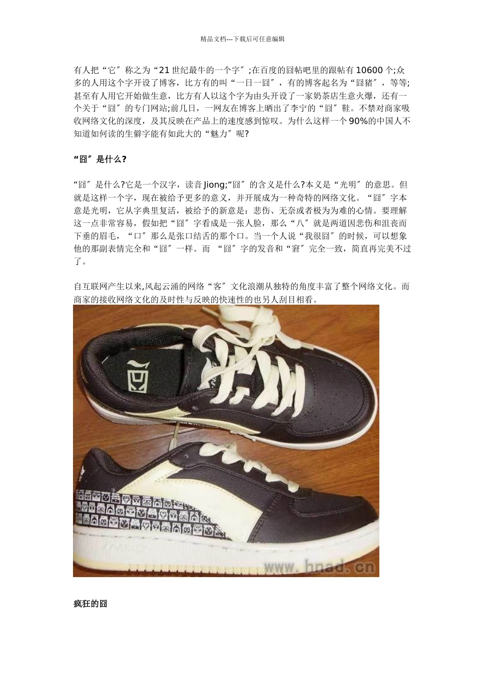 李宁“囧”鞋的创意营销_第1页