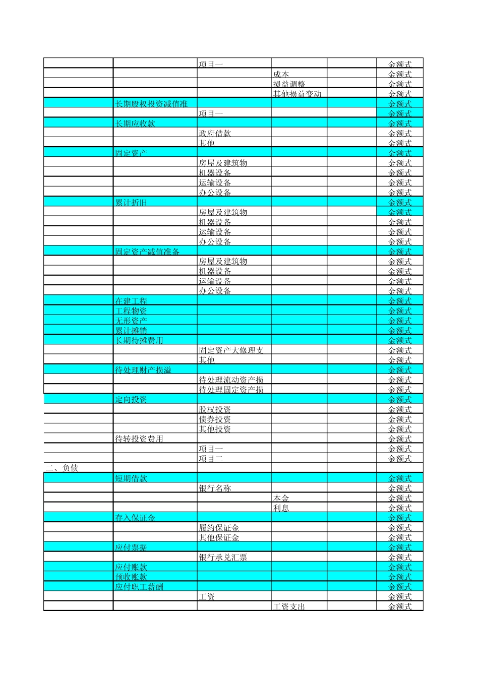 投资公司会计科目表_第2页