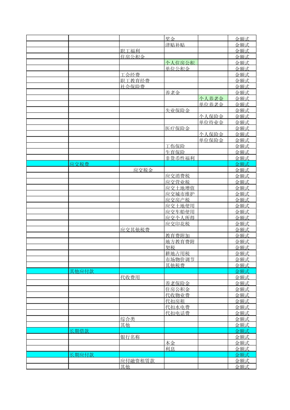 投资公司会计科目表_第3页