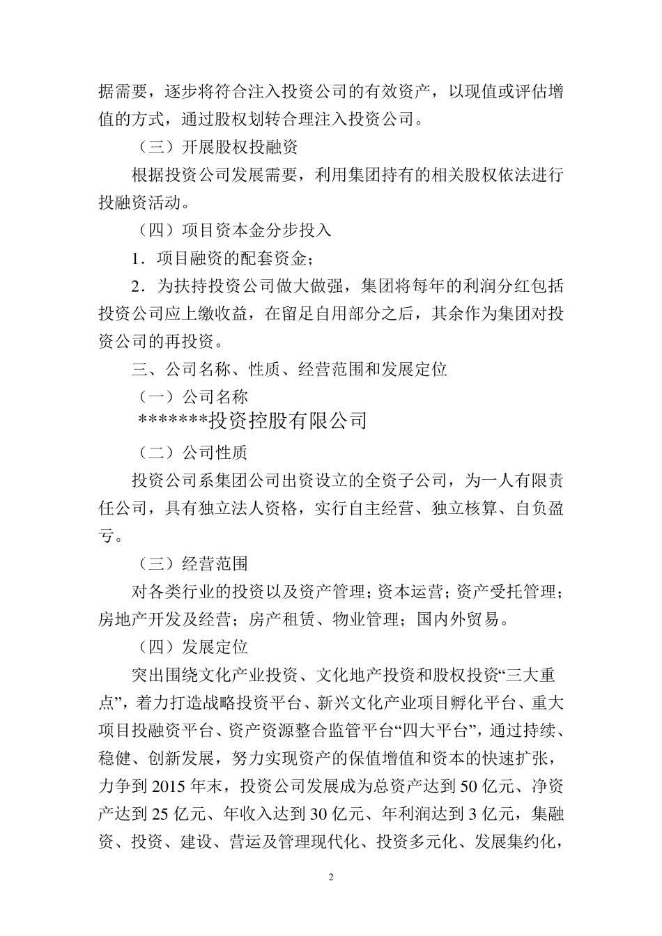 投资公司组建方案_第2页