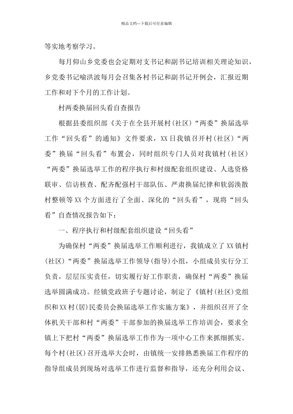 村两委换届回头看自查报告_第3页