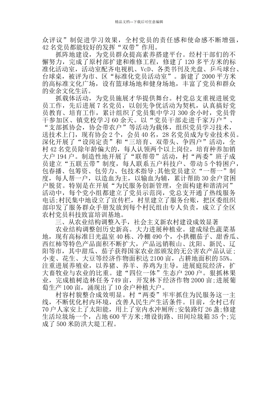 村党总支先进事迹范文_第2页