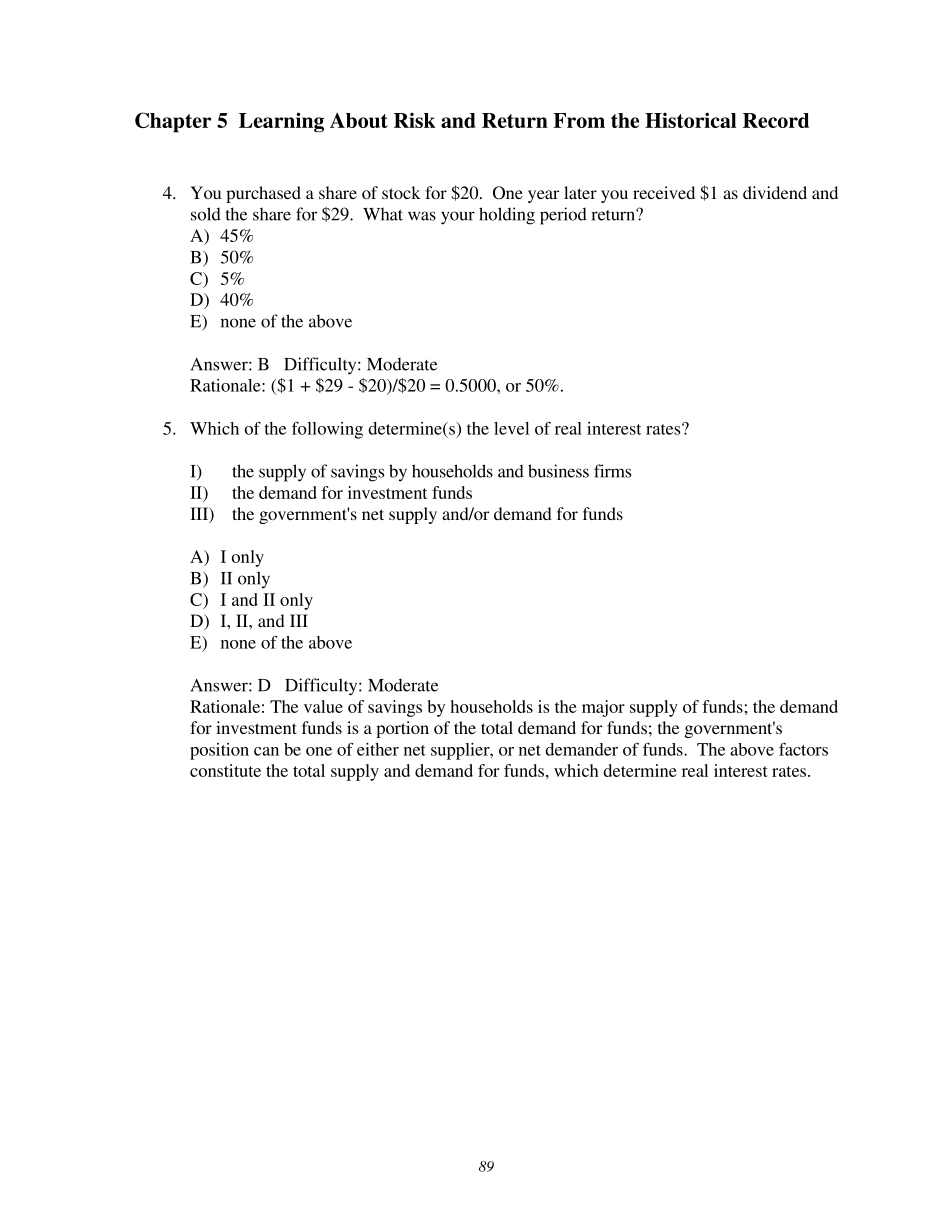 投资学第7版TestBank答案05_第2页