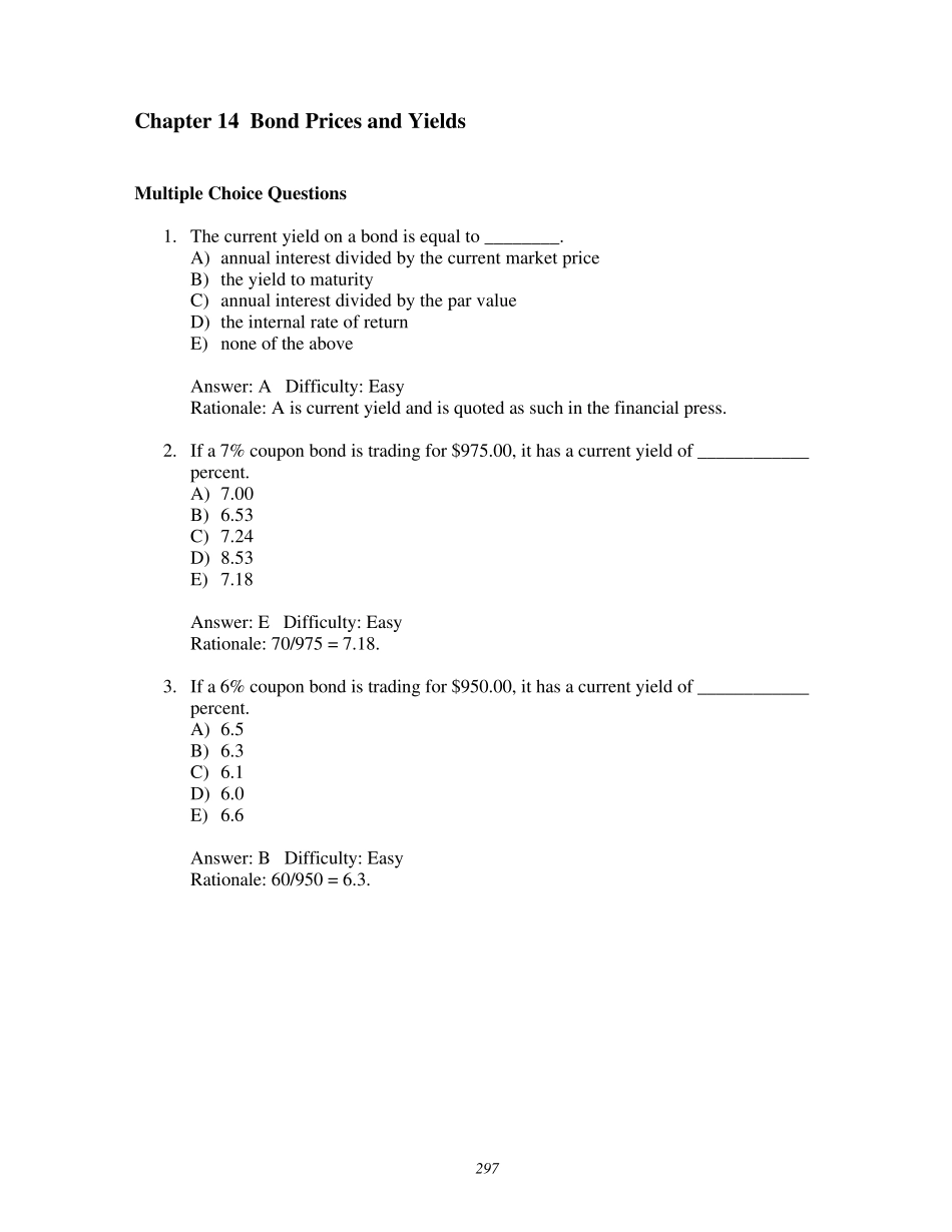 投资学第7版TestBank答案14_第1页