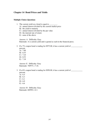 投资学第7版TestBank答案14