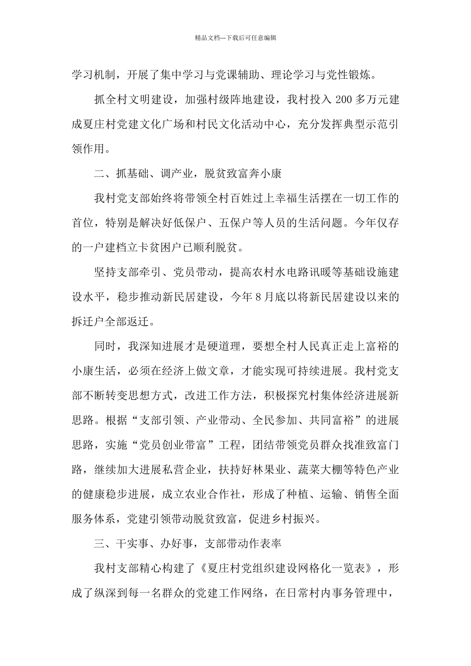 村党支部书记述职报告_第2页