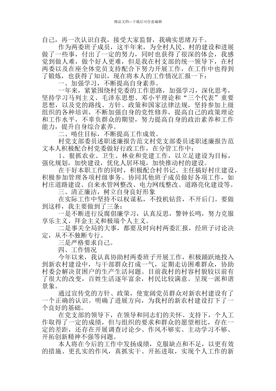 村党支部委员工作总结_第3页