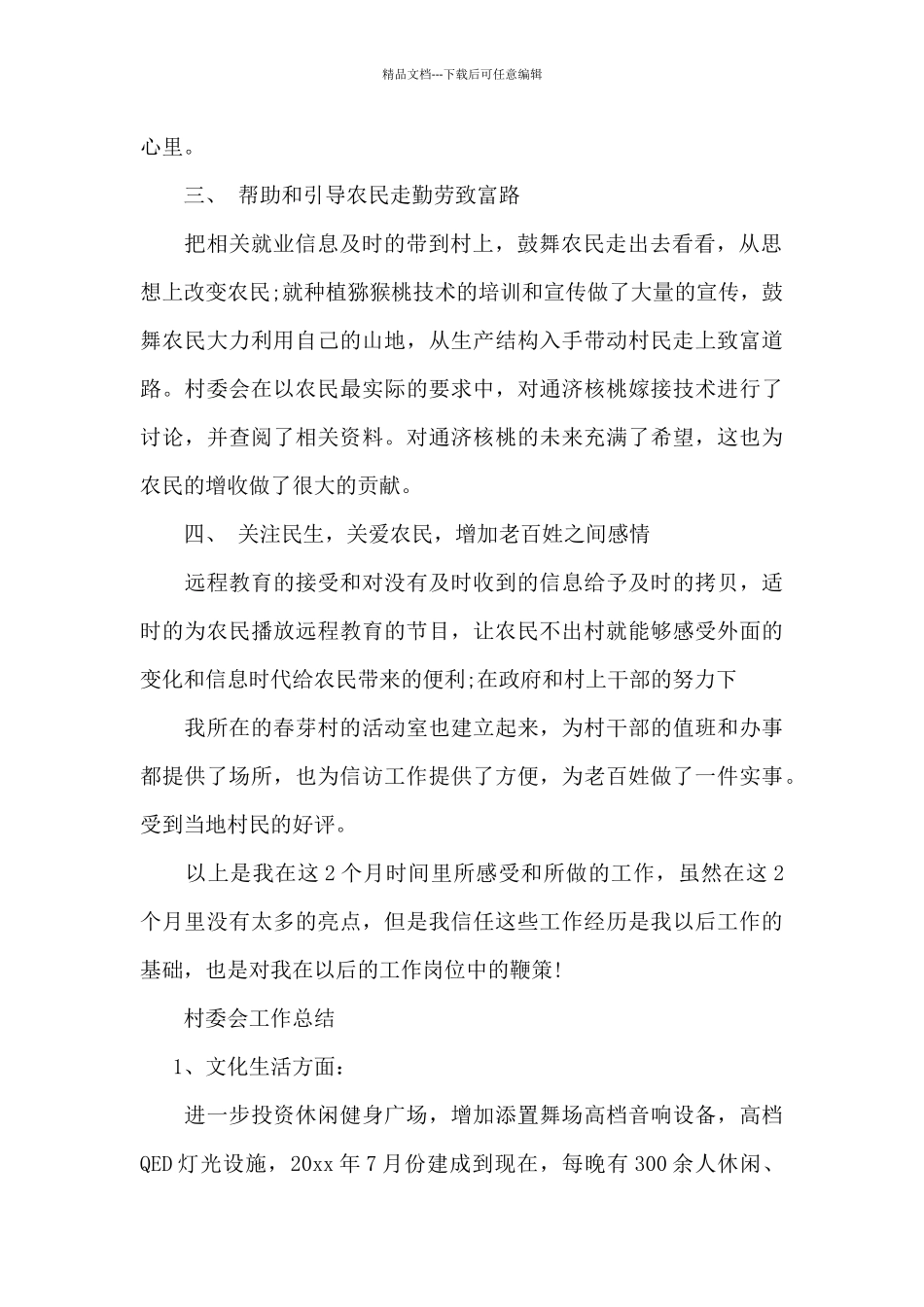 村委会工作总结_第2页