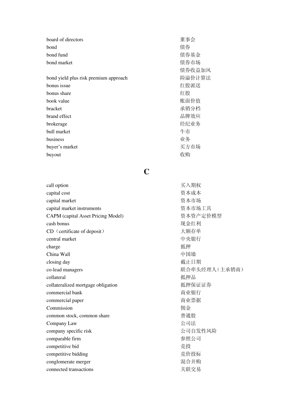 投资银行学专业术语_第2页