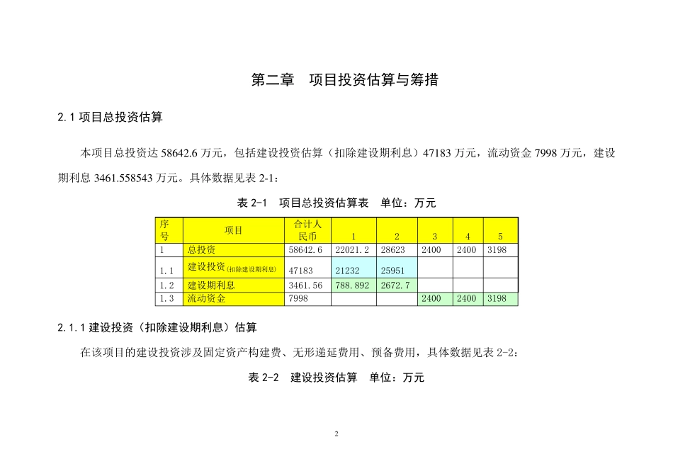 投资项目评估报告_第2页