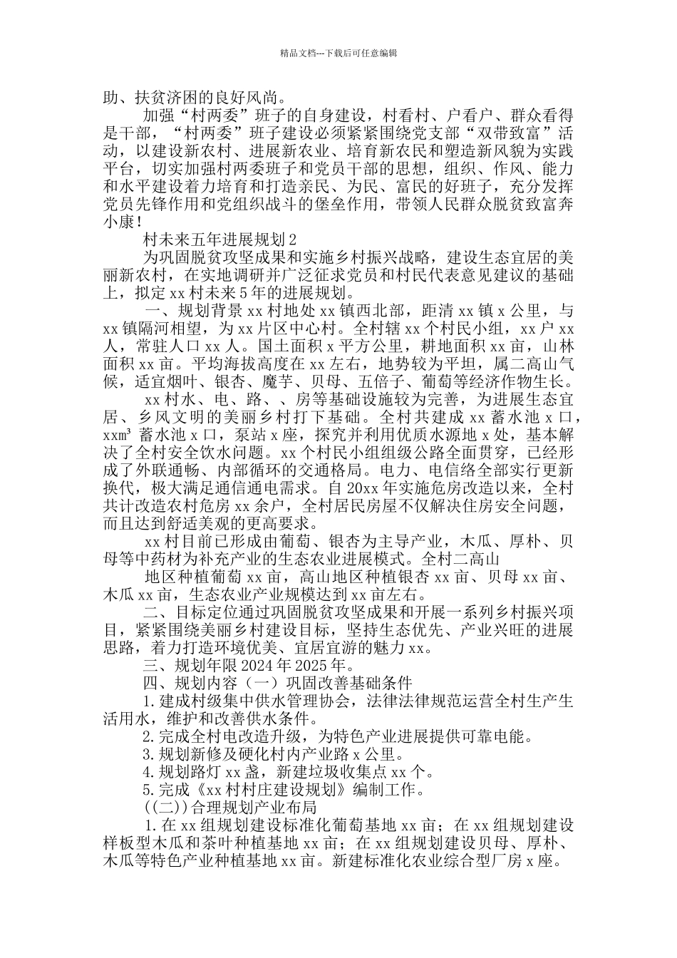 村未来五年发展规划三篇_第2页