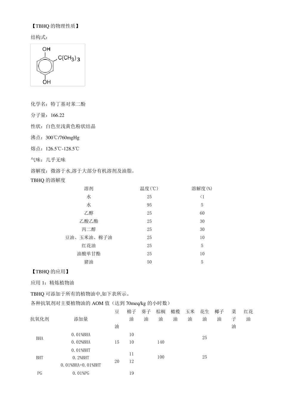 抗氧化剂特丁基对苯二酚(TBHQ)的使用_第2页