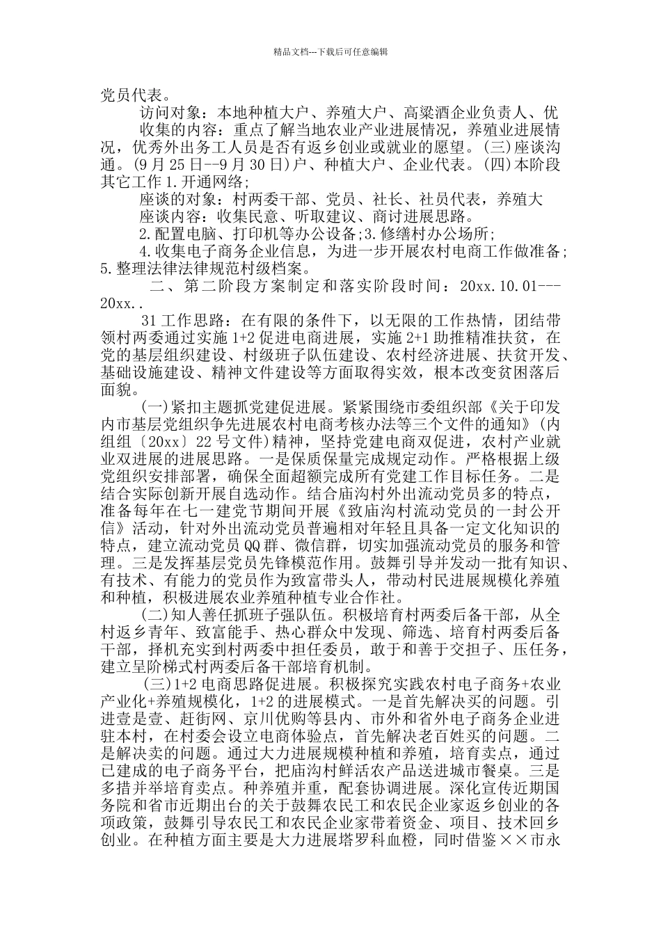 村第一书记工作计划_第3页