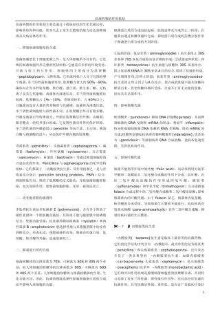 抗生素的作用机理