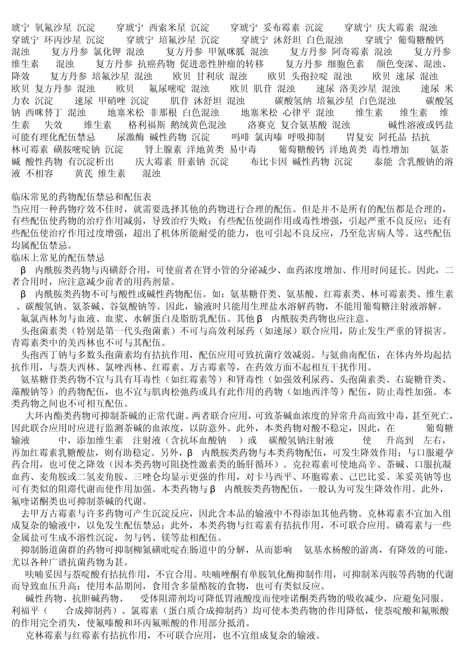 抗生素配伍禁忌_第2页