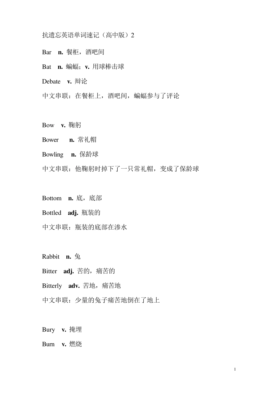 抗遗忘英语单词速记(高中版)2_第1页