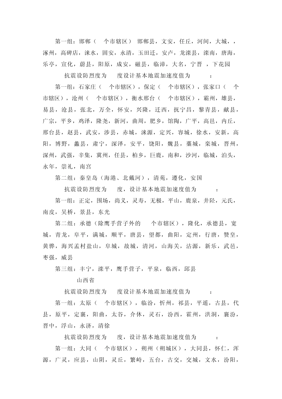 抗震设防烈度表_第2页