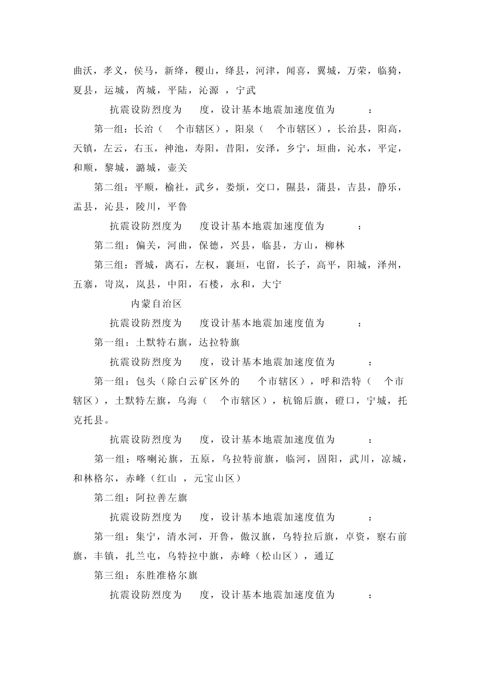 抗震设防烈度表_第3页