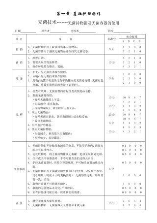 护理基本技能基础操作