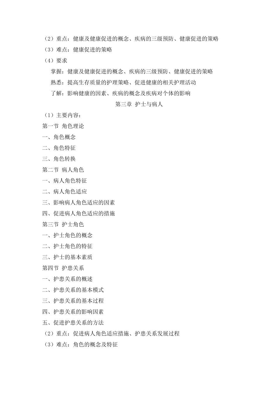 护理学导论教学大纲_第3页
