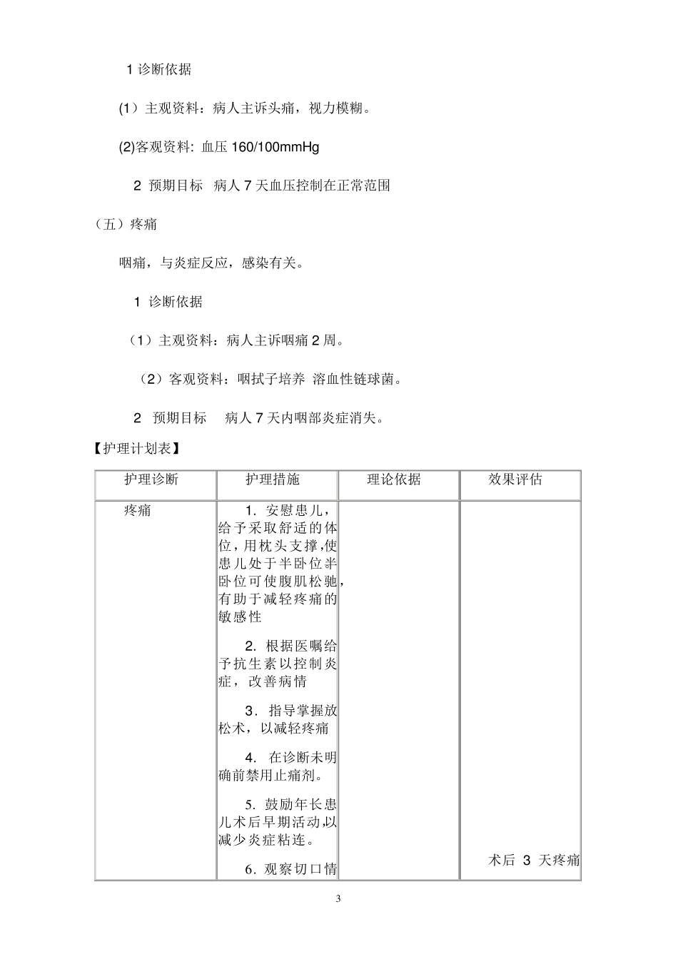 护理病历对急性阑尾炎病人的护理_第3页
