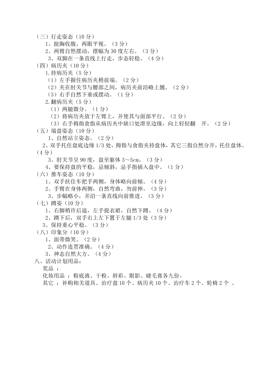 护理礼仪风采大赛策划书_第3页